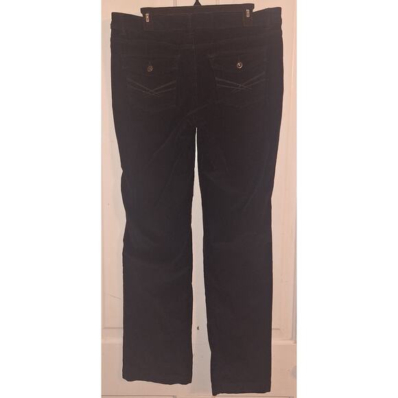 Sonoma Black Corduroy Size 12 Wideleg Pant Cool Girl Dark Academia Boho Western - Picture 2 of 3